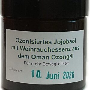 Ozonisiertes Jojobaöl mit Weihrauchessenz aus dem Oman, Ozongel