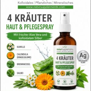 4 Kräuter Haut und Pflegespray